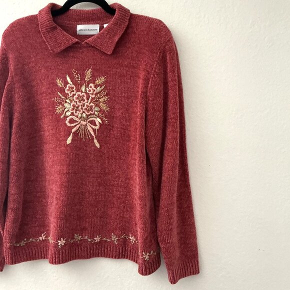 ALFRED DUNNER VINTAGE  EMBROIDERED SWEATER - Picture 4 of 11